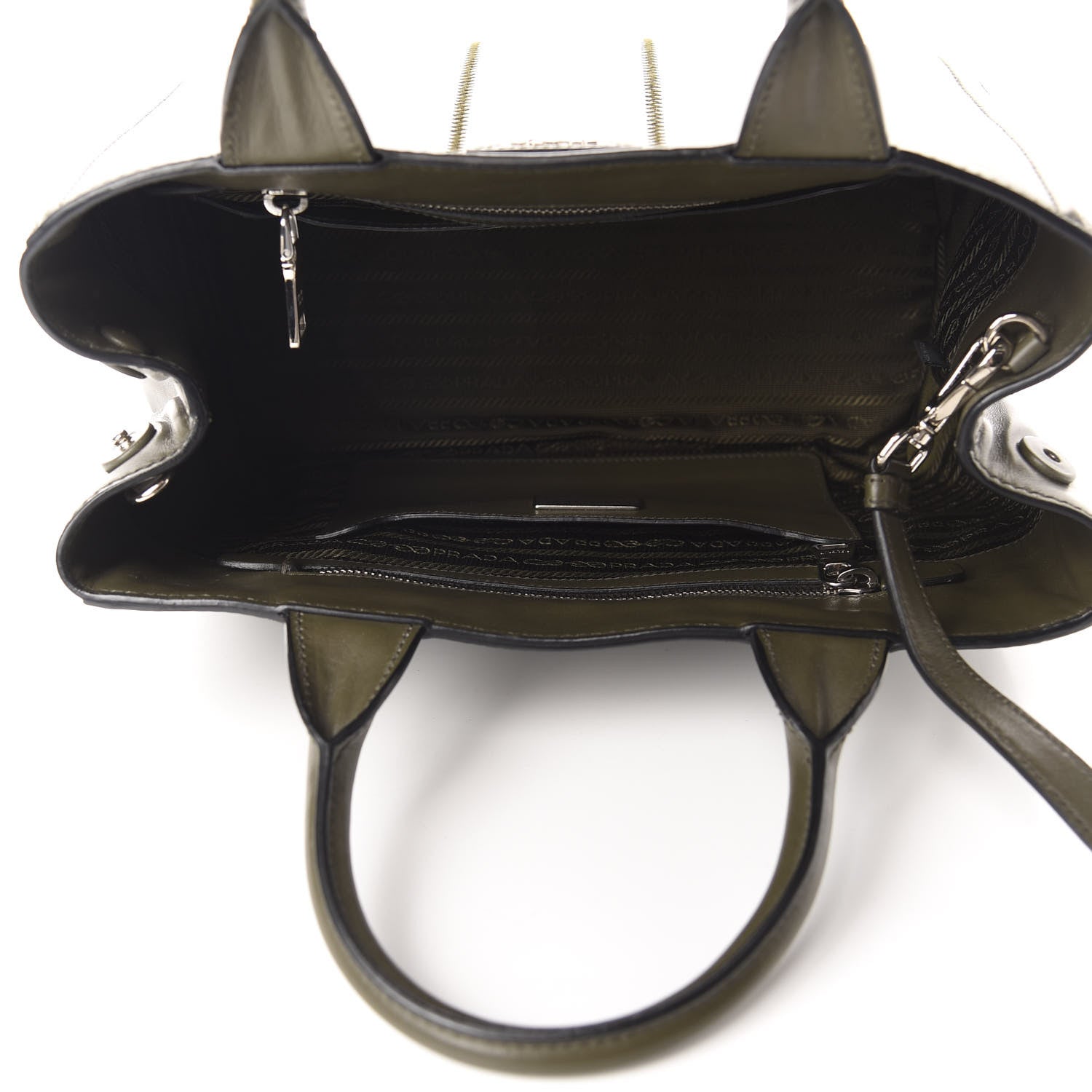 Prada Soft Calfskin Tote Militare 5 of 11