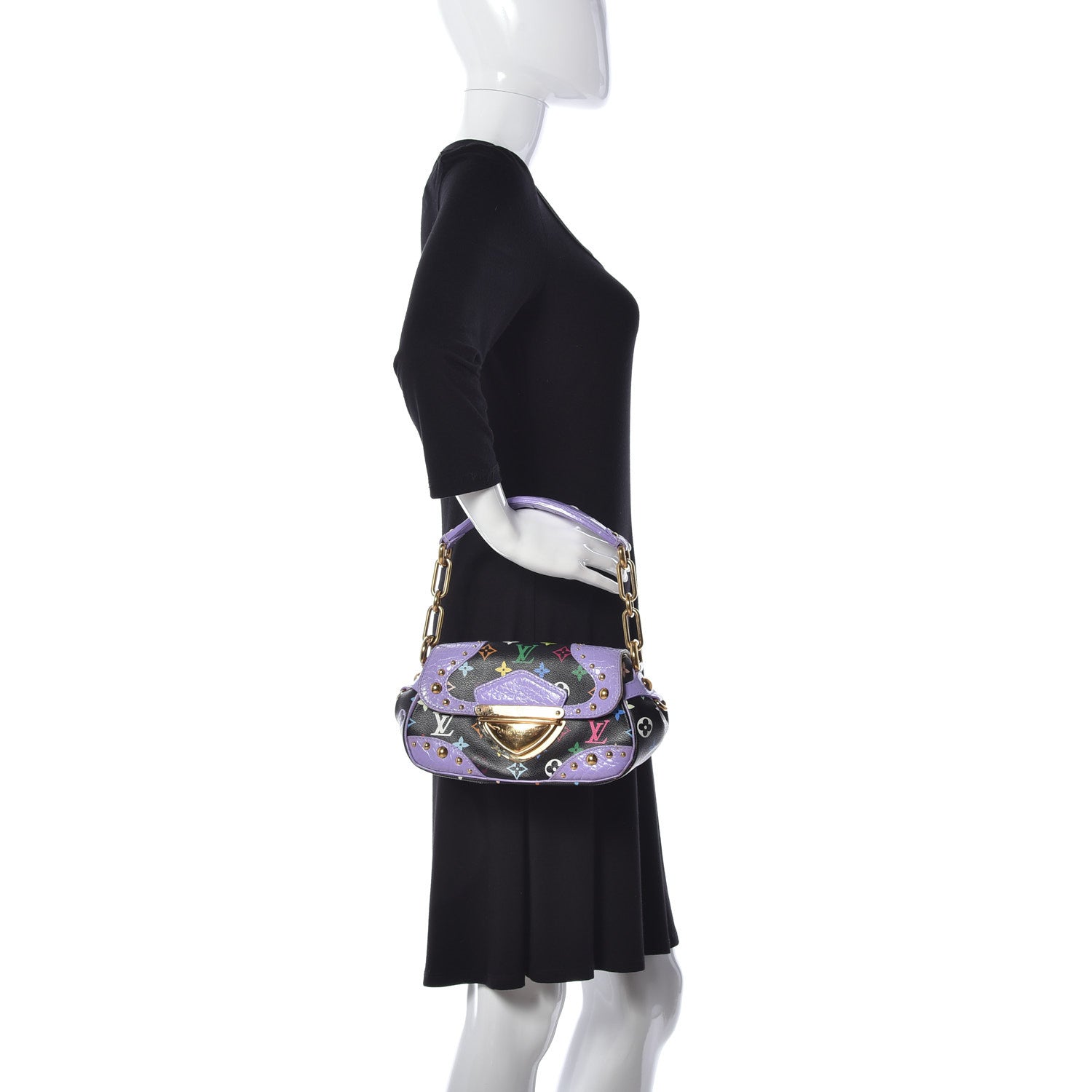 Louis Vuitton Monogram Multicolor Alligator Marilyn Black 2 of 9