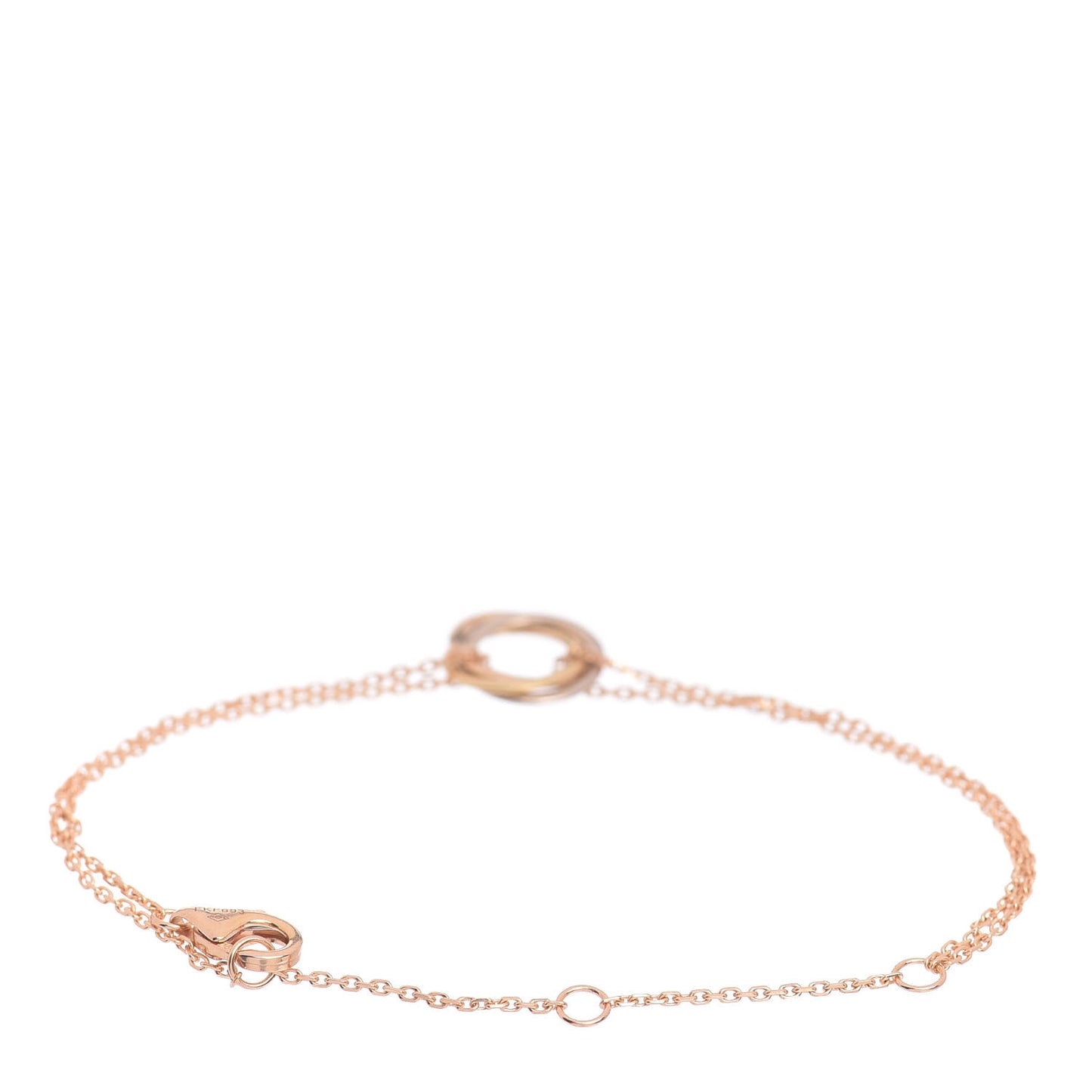 18K Pink Yellow White Gold Trinity Bracelet