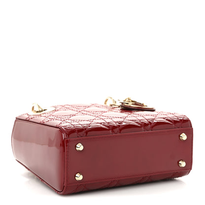 Christian Dior Patent Cannage Mini Lady Dior Red 4 of 11