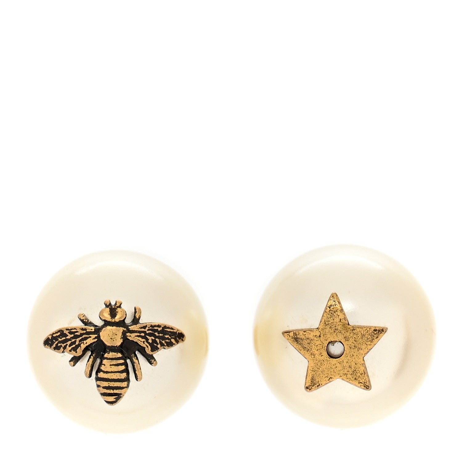 Christian Dior Pearl Bee Star Mise En Dior Tribal Earrings Gold 1 of 5