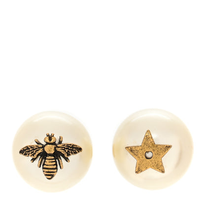 Christian Dior Pearl Bee Star Mise En Dior Tribal Earrings Gold 1 of 5