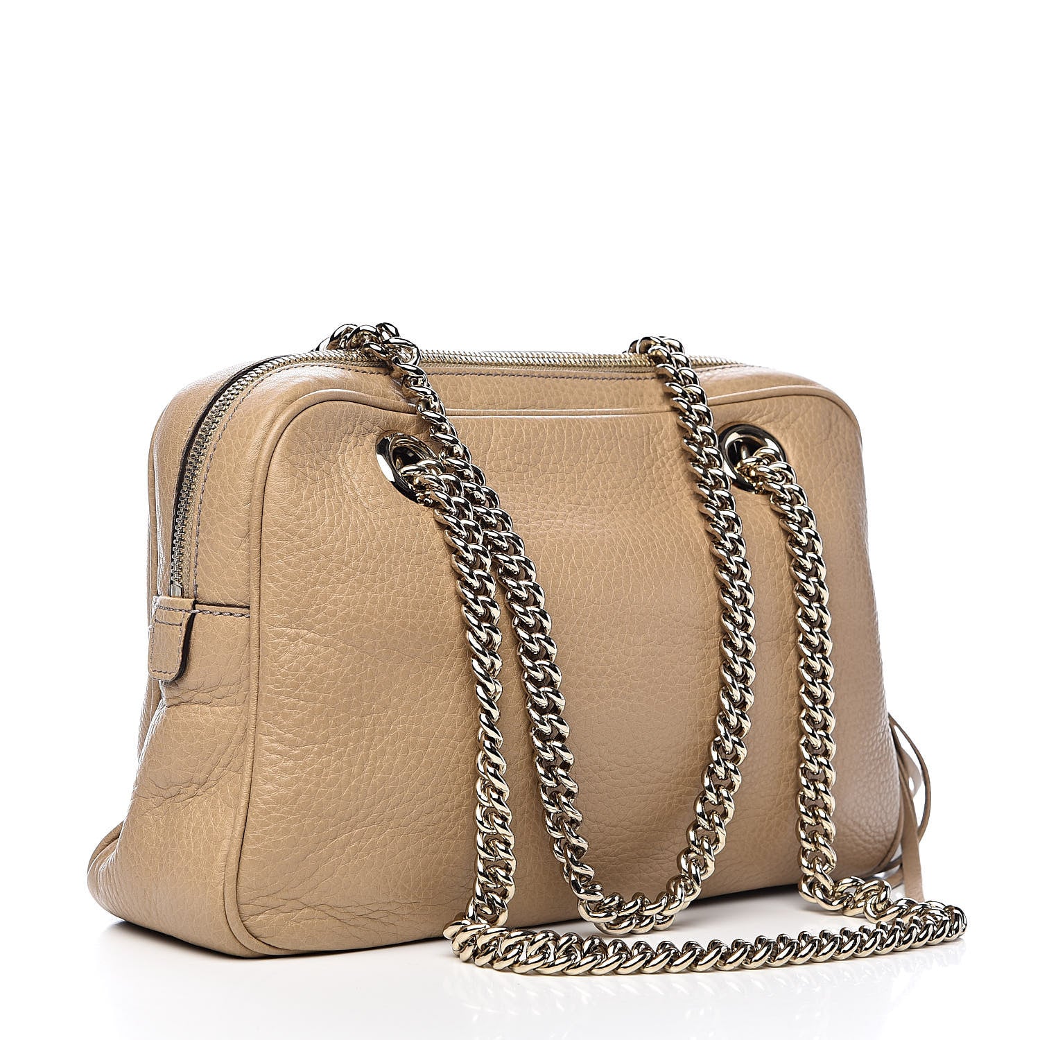Gucci Pebbled Calfskin Small Soho Bowler Camelia 3 of 13