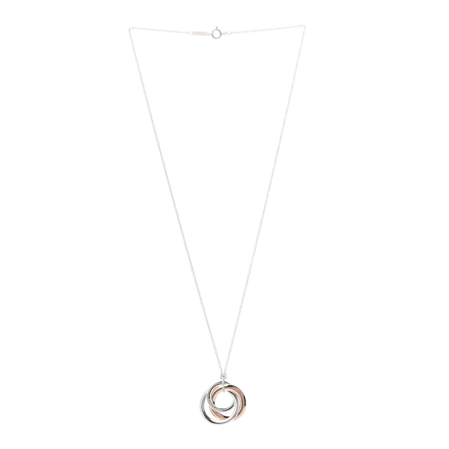 Sterling Silver Rubedo 1837 Circles Pendant Necklace
