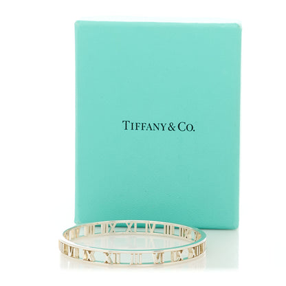Tiffany Sterling Silver Narrow Atlas Open Bangle Bracelet 5 of 5