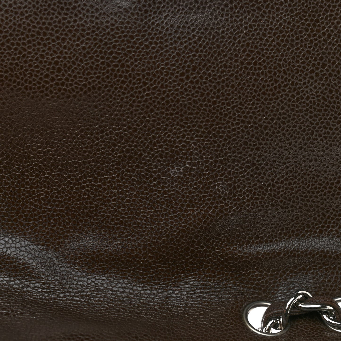 Caviar Quilted Jumbo Single Flap Brown