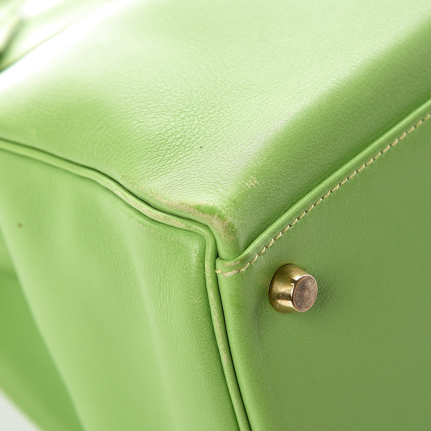 Hermes Veau Gulliver Kelly Retourne 32 Vert Cru 37 of 46