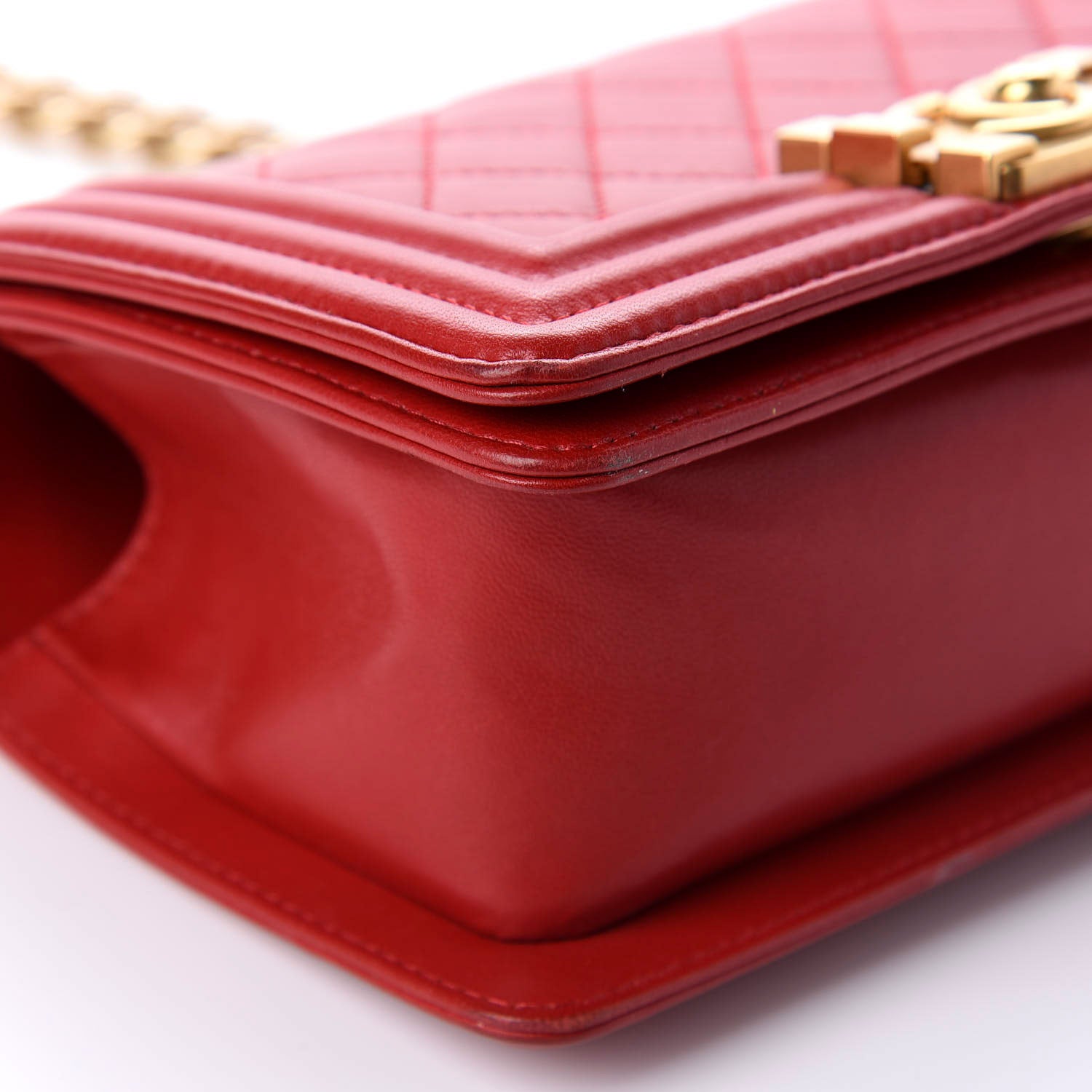 Chanel Lambskin Quilted Small Boy Flap Dark Red 7 of 12