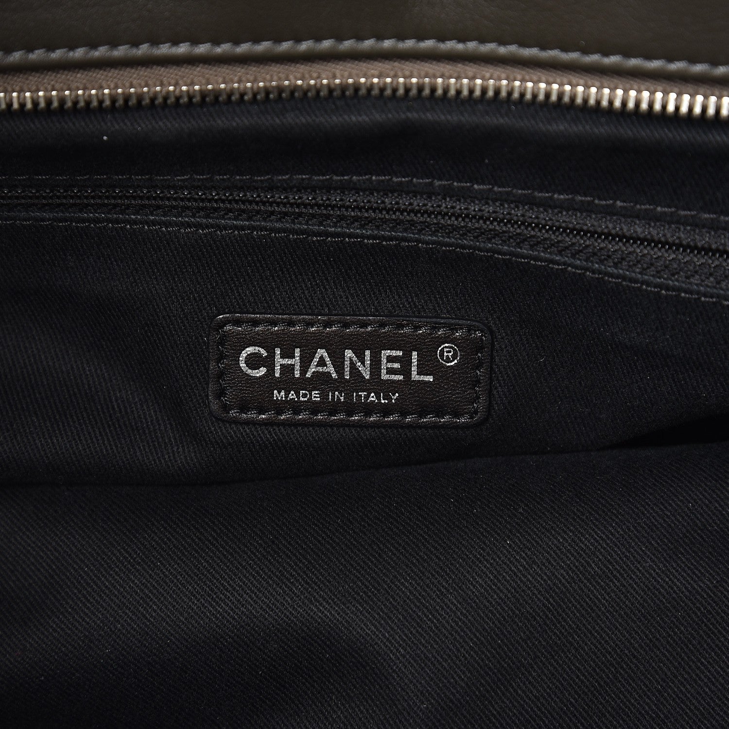 Chanel Iridescent Calfskin Quilted In The Mix Shopping Tote Dark Grey 6 of 13