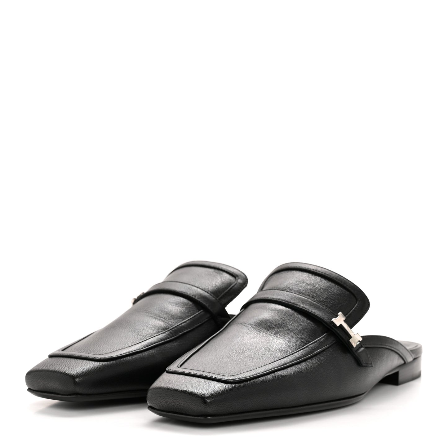 Goatskin Groupie Mules 40 Black