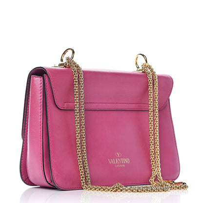 Valentino Garavani Shiny Nappa L'Amour Rockstud Shoulder Bag Fuxia 3 of 17