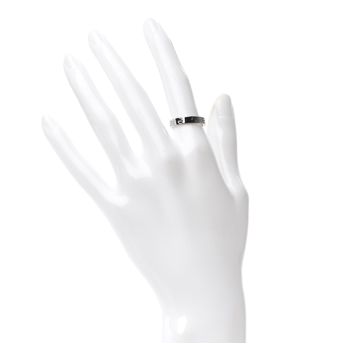 18K White Gold 3.5mm LOVE Wedding Band Ring 51 5.75