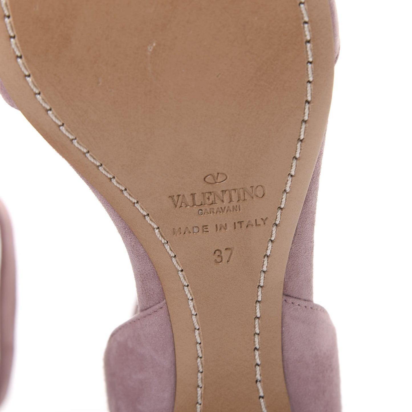 Suede Caged Ankle Strap Flat Sandals 37 Antique Pink