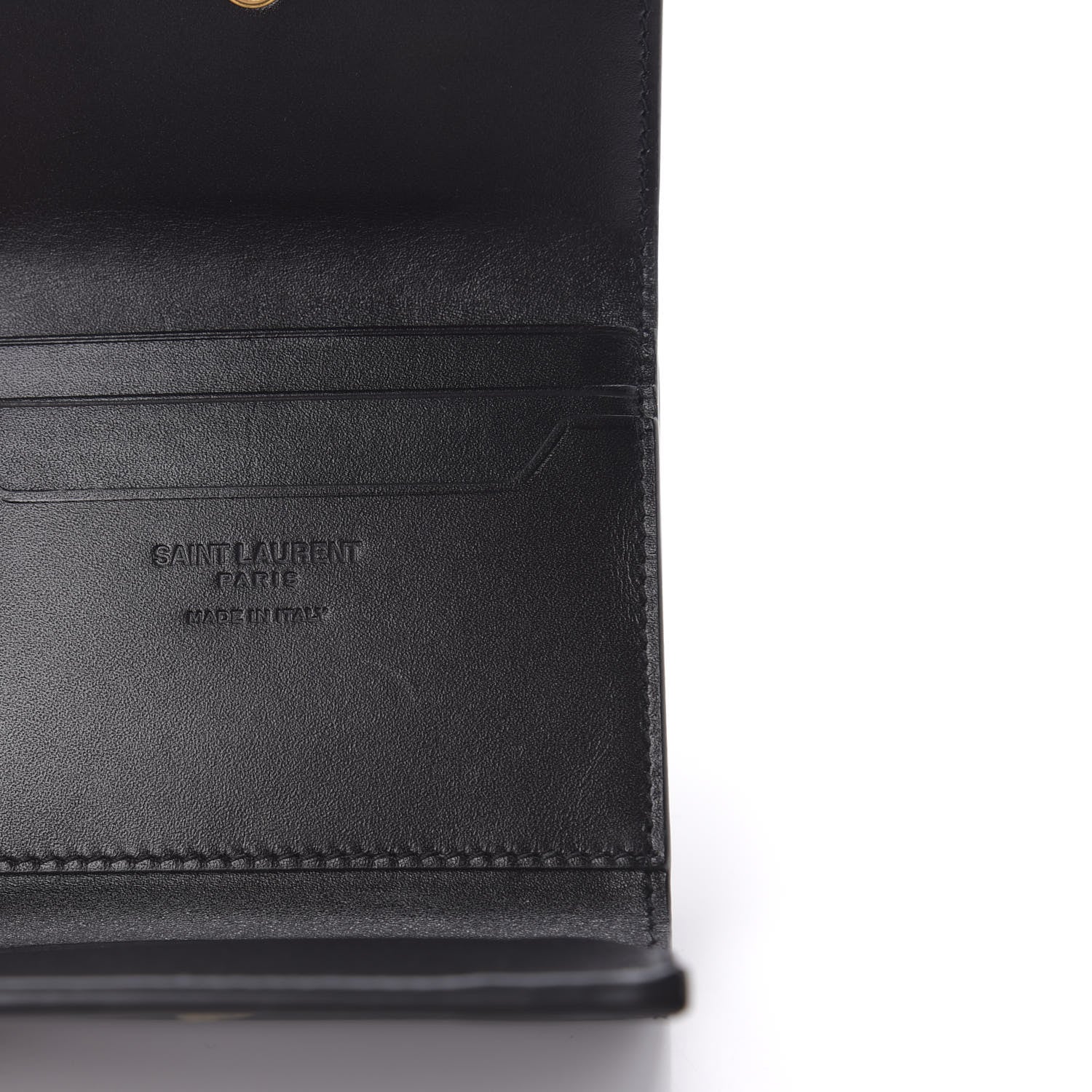 Saint Laurent Calfskin Trifold Wallet Black 8 of 11