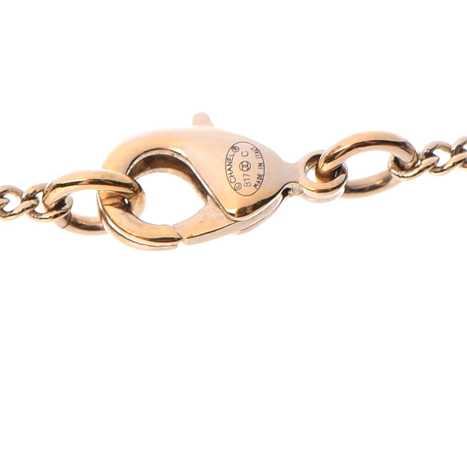 Chanel Baguette Crystal Quilted CC Pendant Necklace Gold 5 of 6