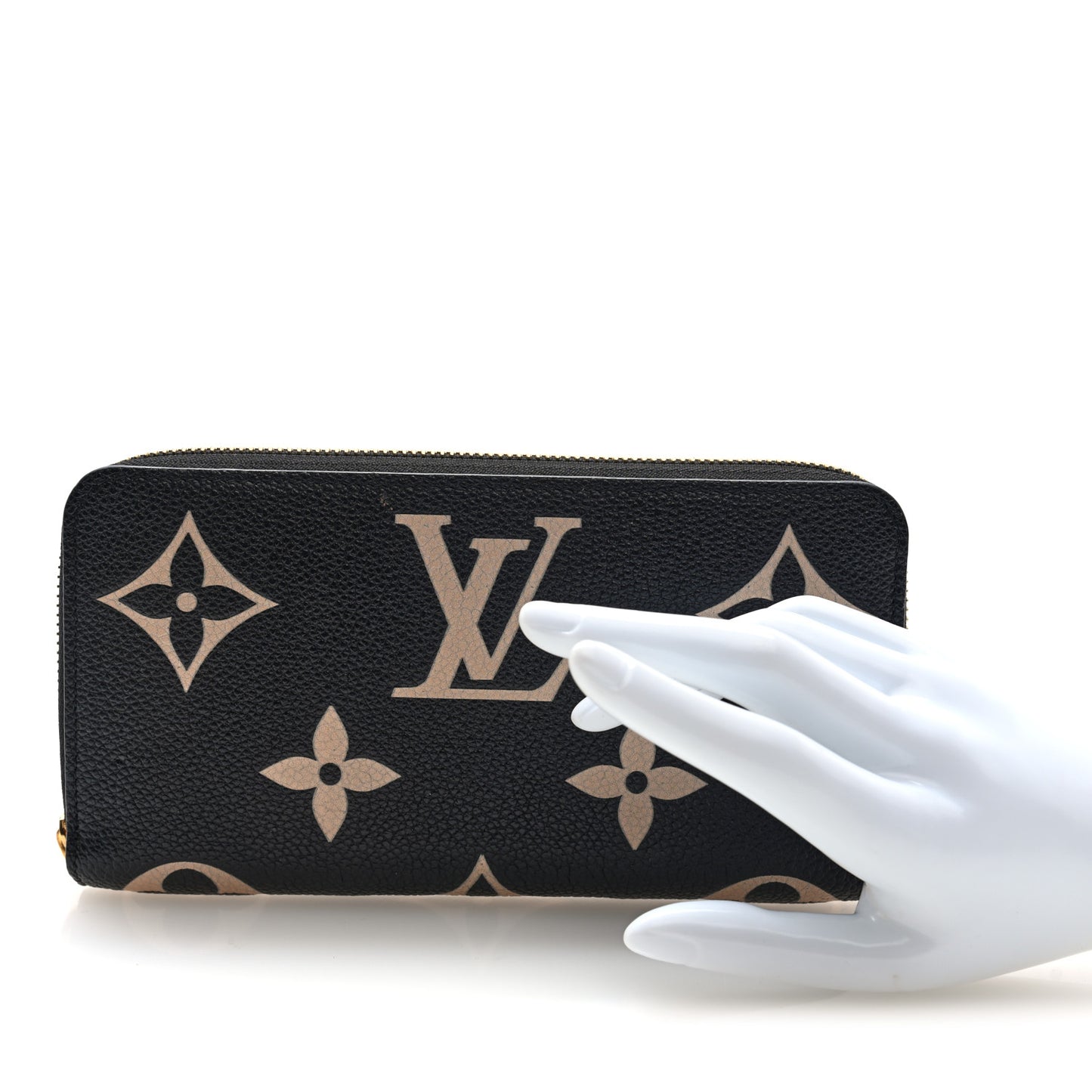 Empreinte Monogram Giant Zippy Wallet Black Beige