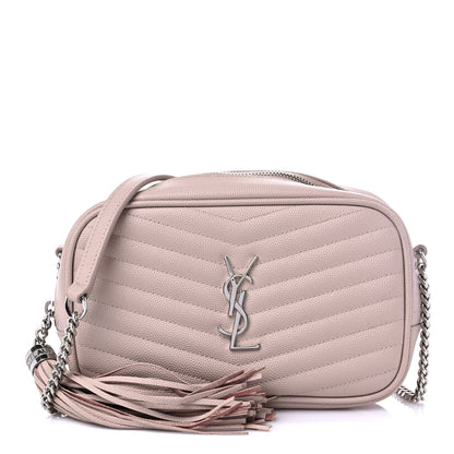 Saint Laurent Grain De Poudre Matelasse Monogram Mini Lou Camera Bag Marble Pink 1 of 11