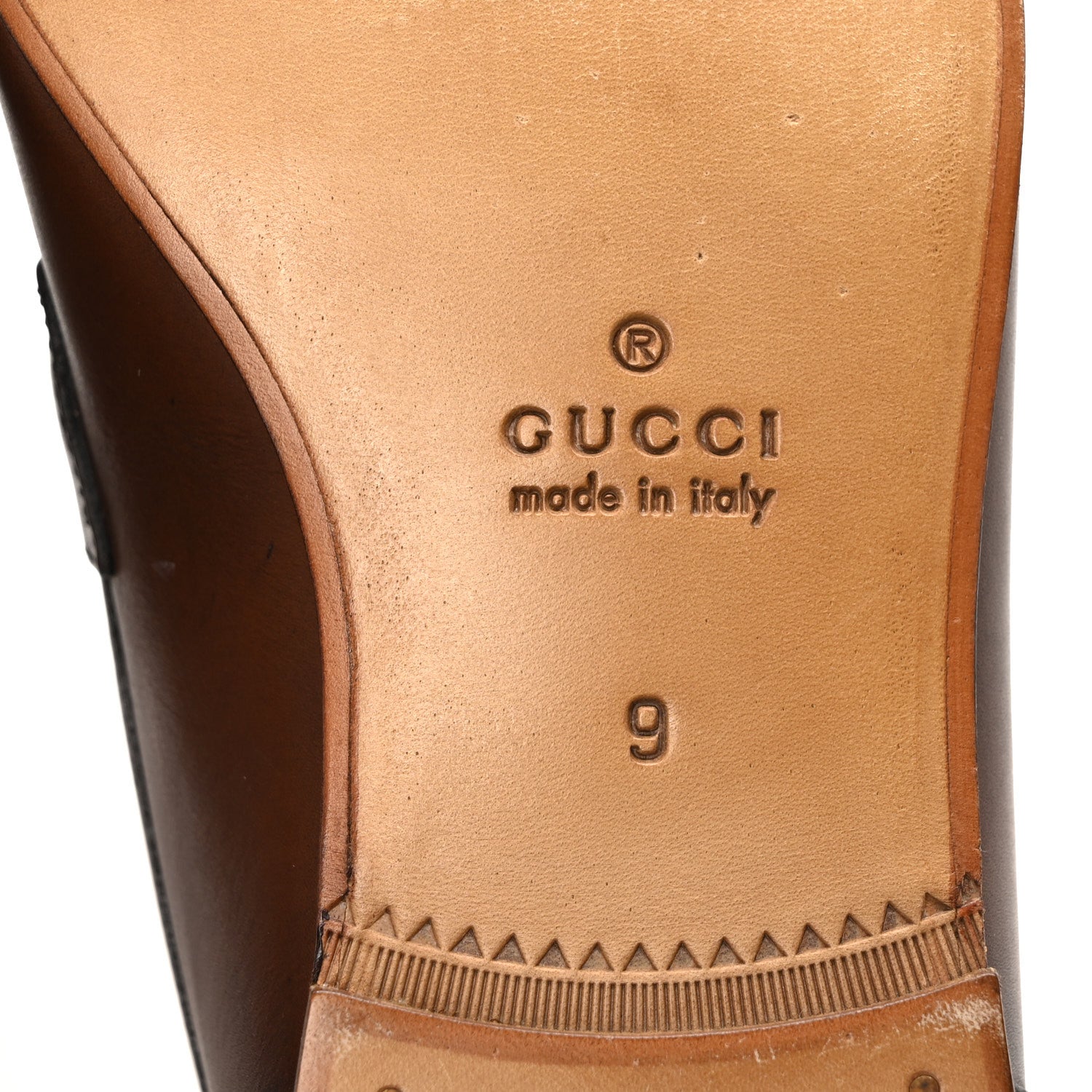 Gucci Betis Glamour Calfskin Horsebit Mens Jordaan Loafers 9 Fondente 7 of 10