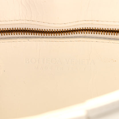 Bottega Veneta Calfskin Intreccio Plisse Cassette Crossbody Bag White 6 of 8