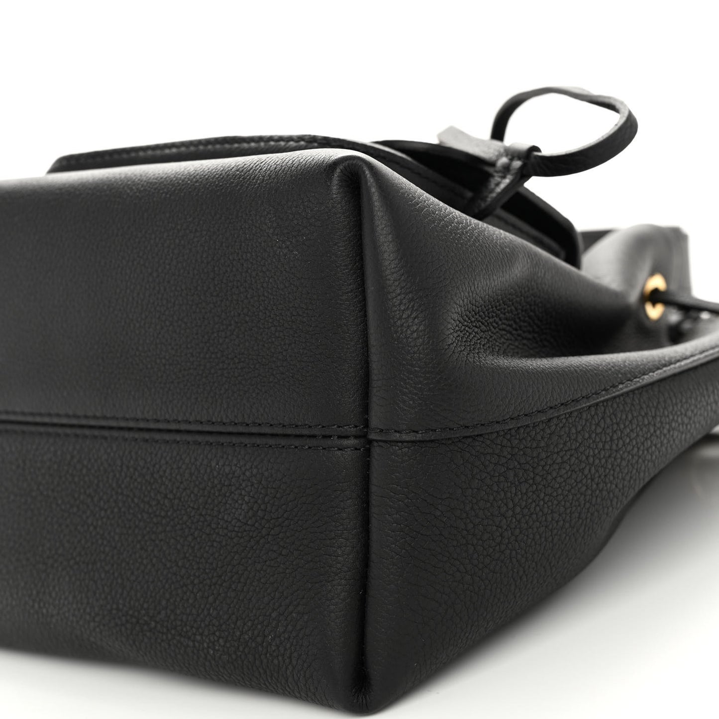 Calfskin Lockme Bucket MM Black
