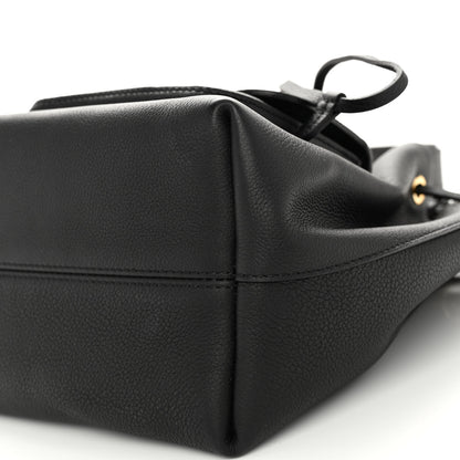 Louis Vuitton Calfskin Lockme Bucket MM Black 9 of 9