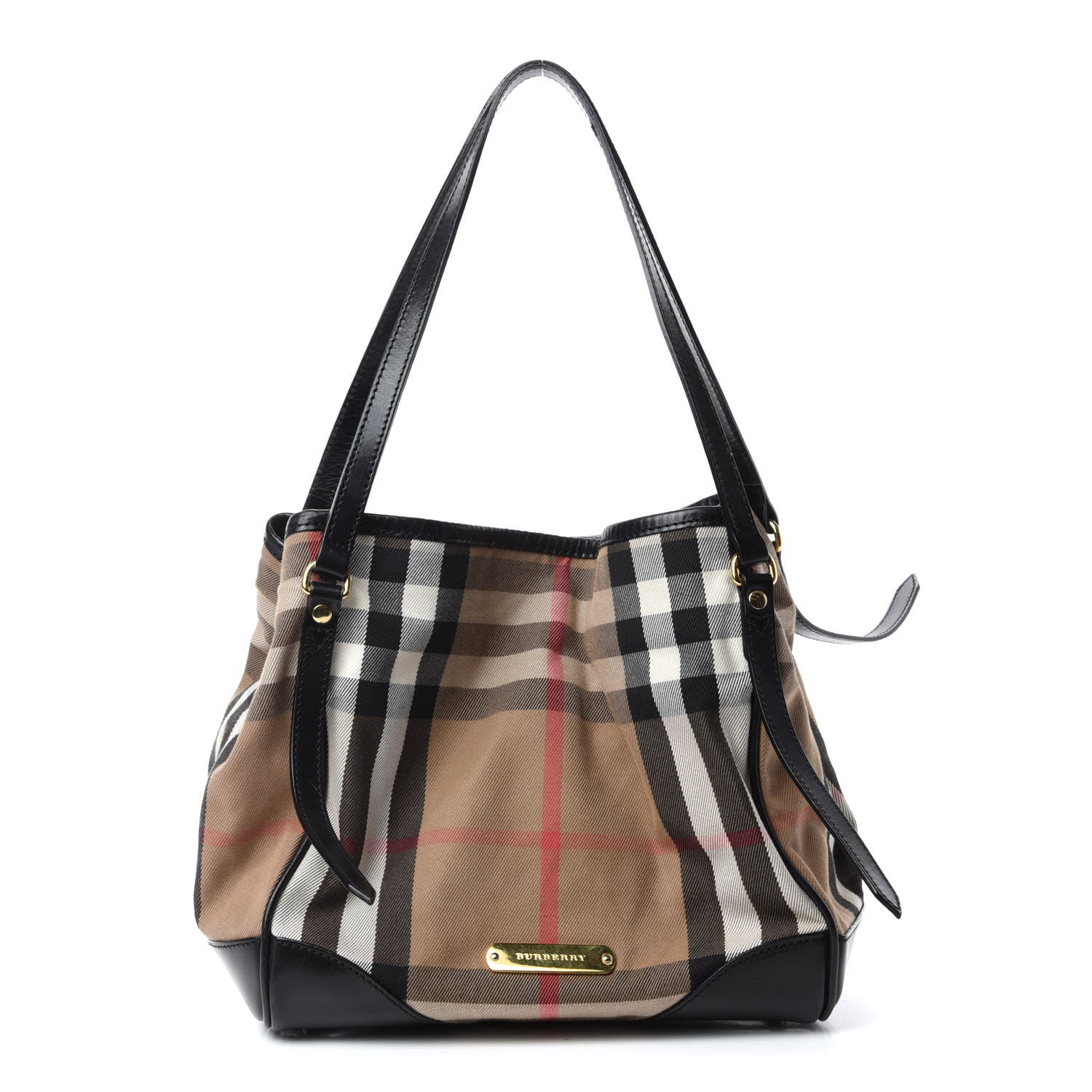 Burberry House Check Small Canterbury Tote Black 1 of 11
