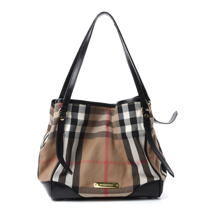Burberry House Check Small Canterbury Tote Black 1 of 11