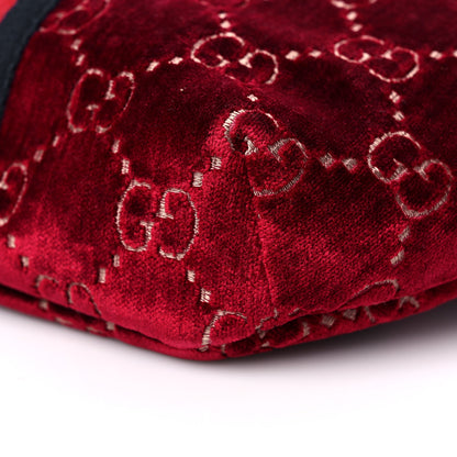 Gucci GG Monogram Velvet Belt Bag Red Cipria 9 of 10