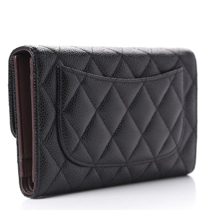 Chanel Caviar Quilted Large Flap Wallet Black 3 of 12