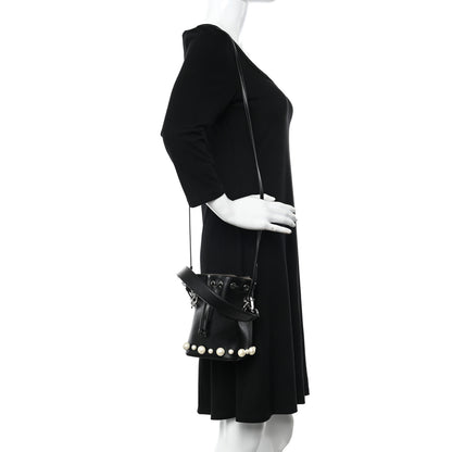 Fendi Vitello Liberty Pearl F is Fendi Mini Mon Tresor Bucket Bag Black 2 of 11