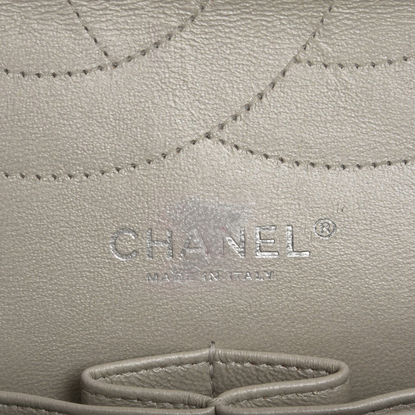Metallic Lambskin Quilted 2.55 Reissue 227 Flap Silver
