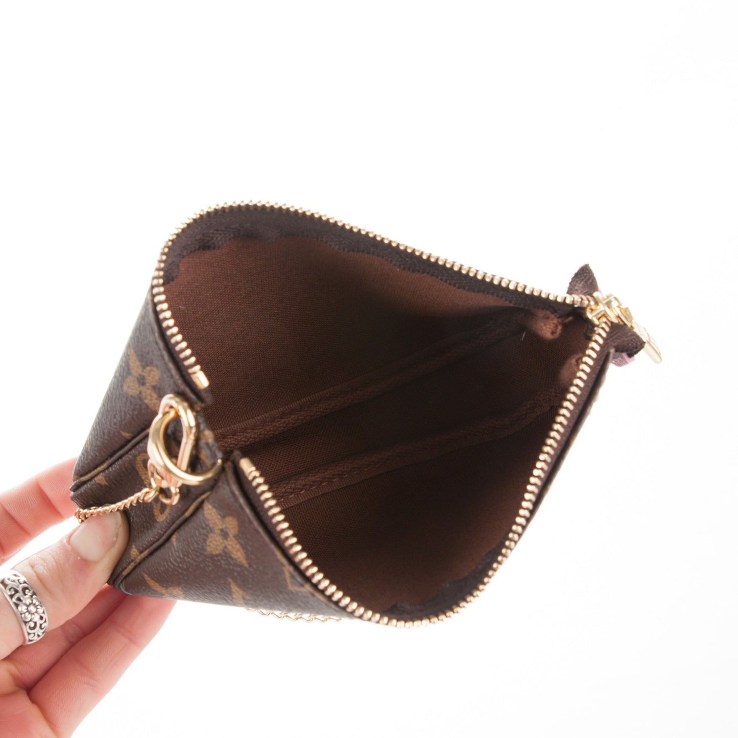 Monogram 2016 Christmas Animation Mini Pochette Accessories Rose Ballerine