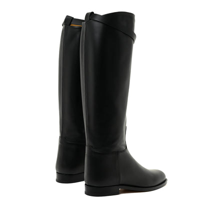 Hermes Box Kelly Jumping Boots 36 Black 4 of 11