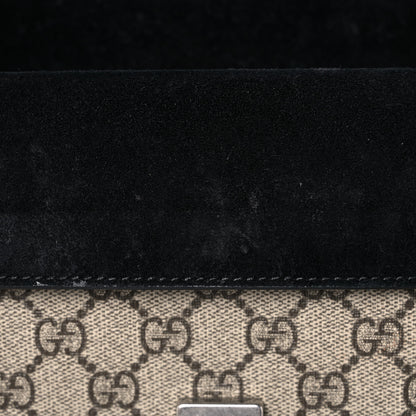 Gucci GG Supreme Monogram Suede Crystal Small Dionysus Shoulder Bag Beige Ebony Black 15 of 17