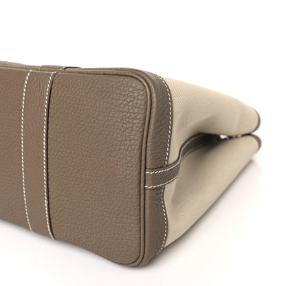 Hermes Twill D Negonda Garden Party 30 TPM Tote Beton Etoupe 9 of 10