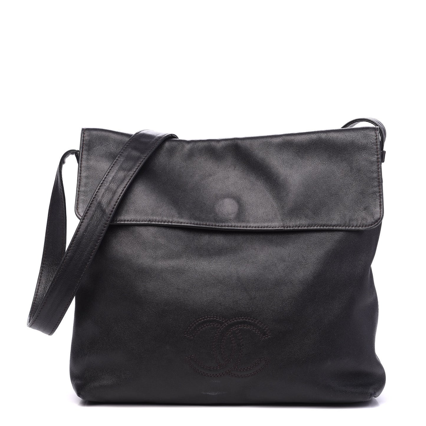 Lambskin CC Messenger Dark Brown