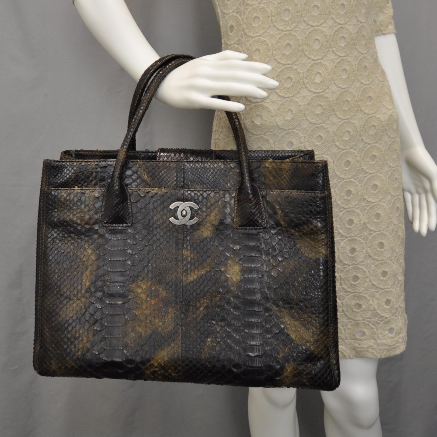 Chanel Python Cerf Shopper Tote 2 of 9