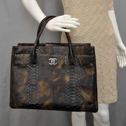 Chanel Python Cerf Shopper Tote 2 of 9