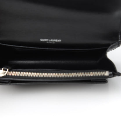 Saint Laurent Calfskin Monogram Sunset Chain Wallet Black 6 of 13