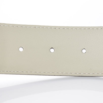 Gucci Nylon Calfskin Sylvie Web Double G 40mm Belt 80 32 Mystic White Hibiscus Red Maritime 6 of 6