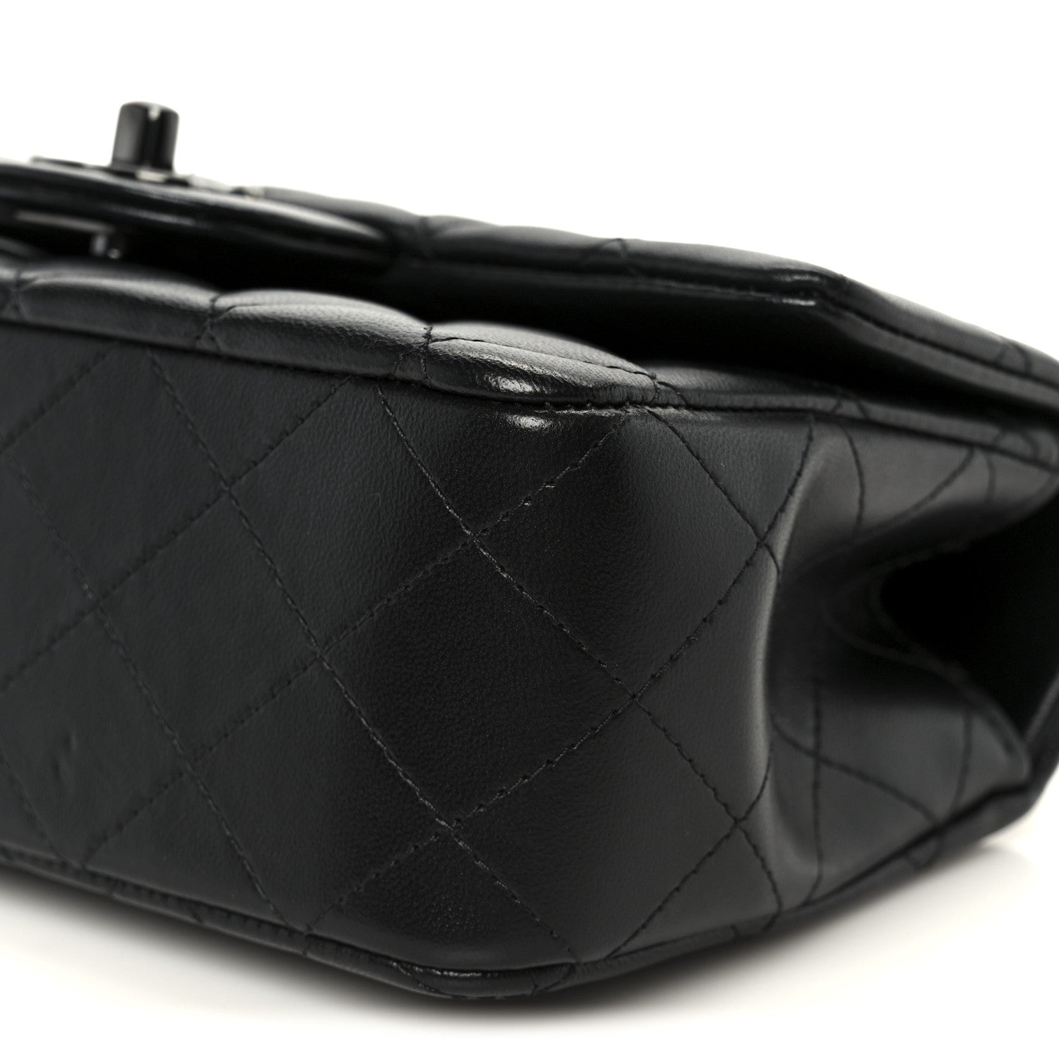 Chanel Lambskin Quilted Mini Top Handle Rectangular Flap So Black So Black 11 of 11