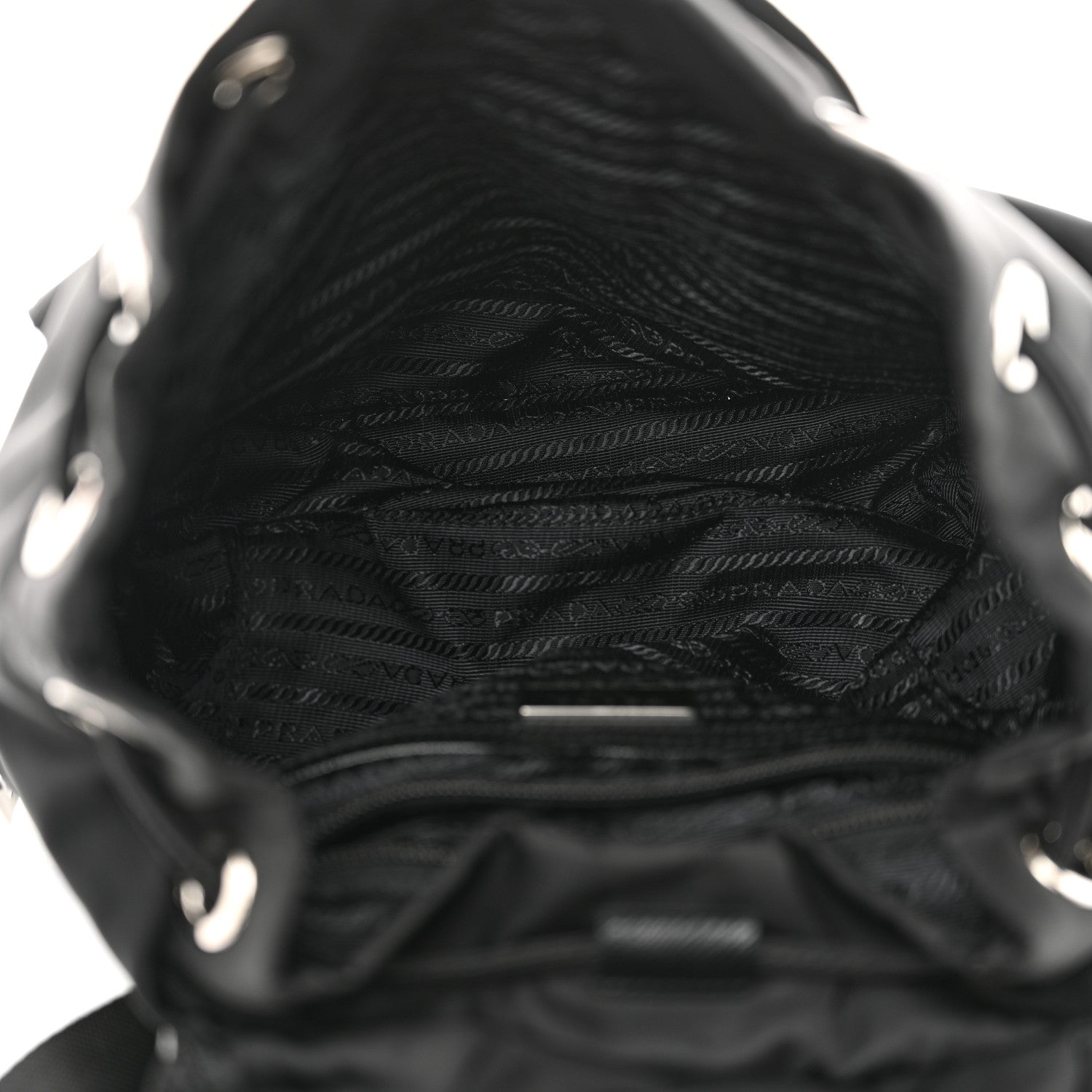Prada Tessuto Nylon Saffiano Small Backpack Black 5 of 10