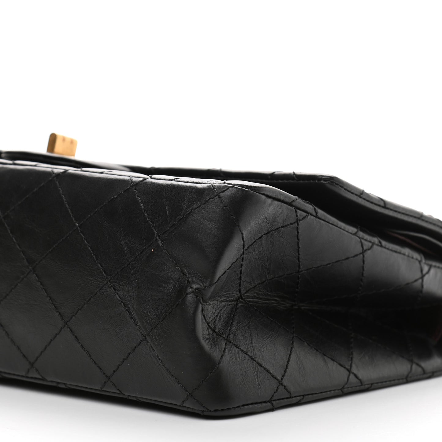 Aged Calfskin Quilted 2.55 Reissue 226 Flap Black