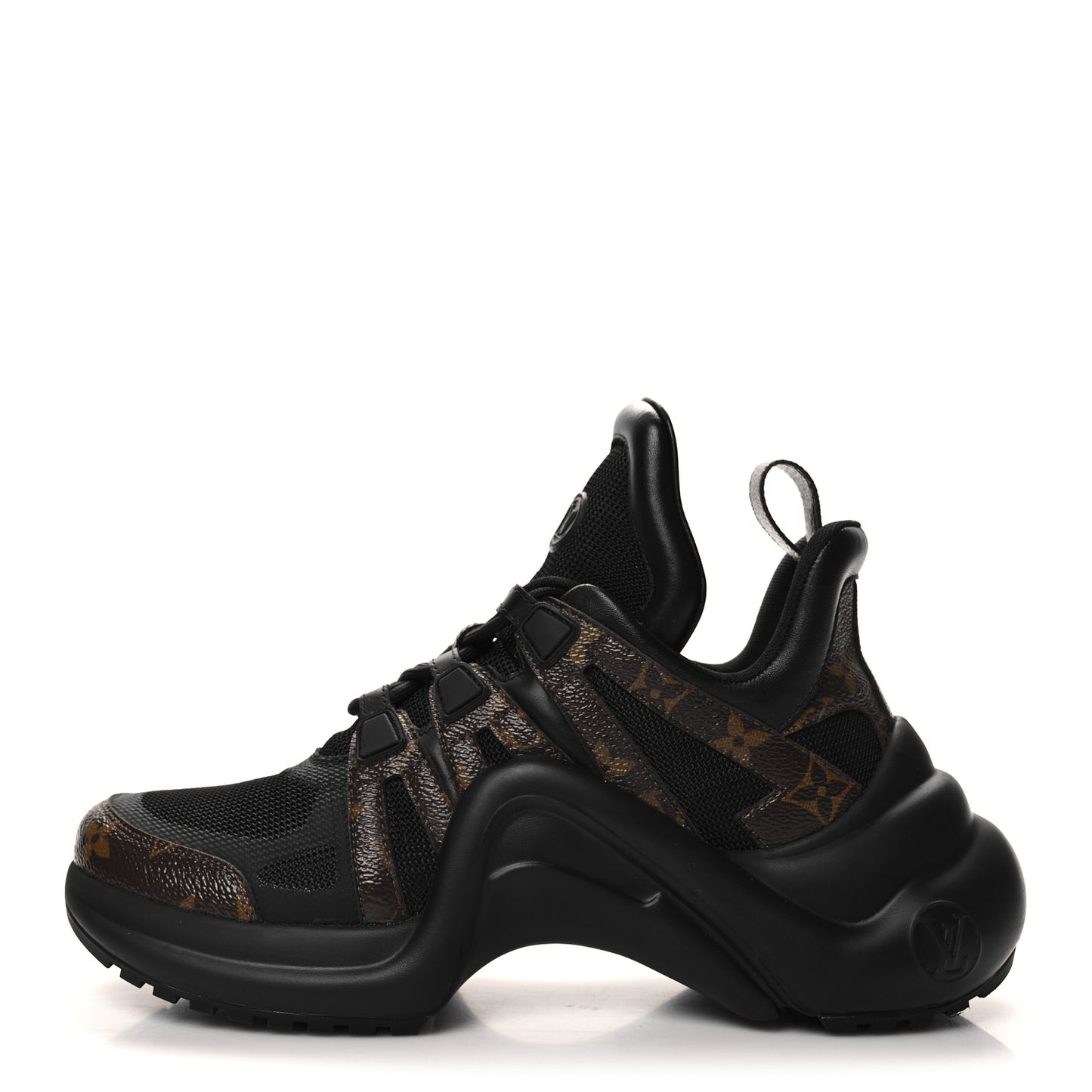 Calfskin Patent Monogram Womens LV Archlight Sneakers 39 Black