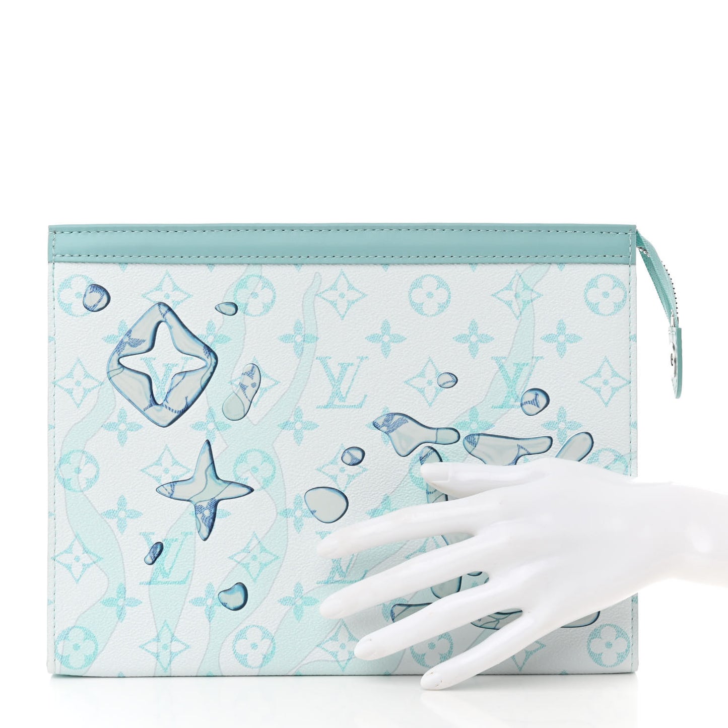 Monogram Aquagarden Pochette Voyage MM Crystal Blue