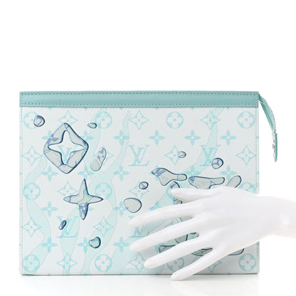 Louis Vuitton Monogram Aquagarden Pochette Voyage MM Crystal Blue 2 of 9