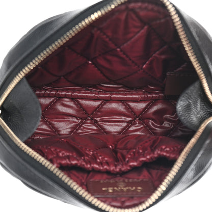 Chanel Caviar Quilted Small Curvy Pouch Cosmetic Case Black 5 of 10