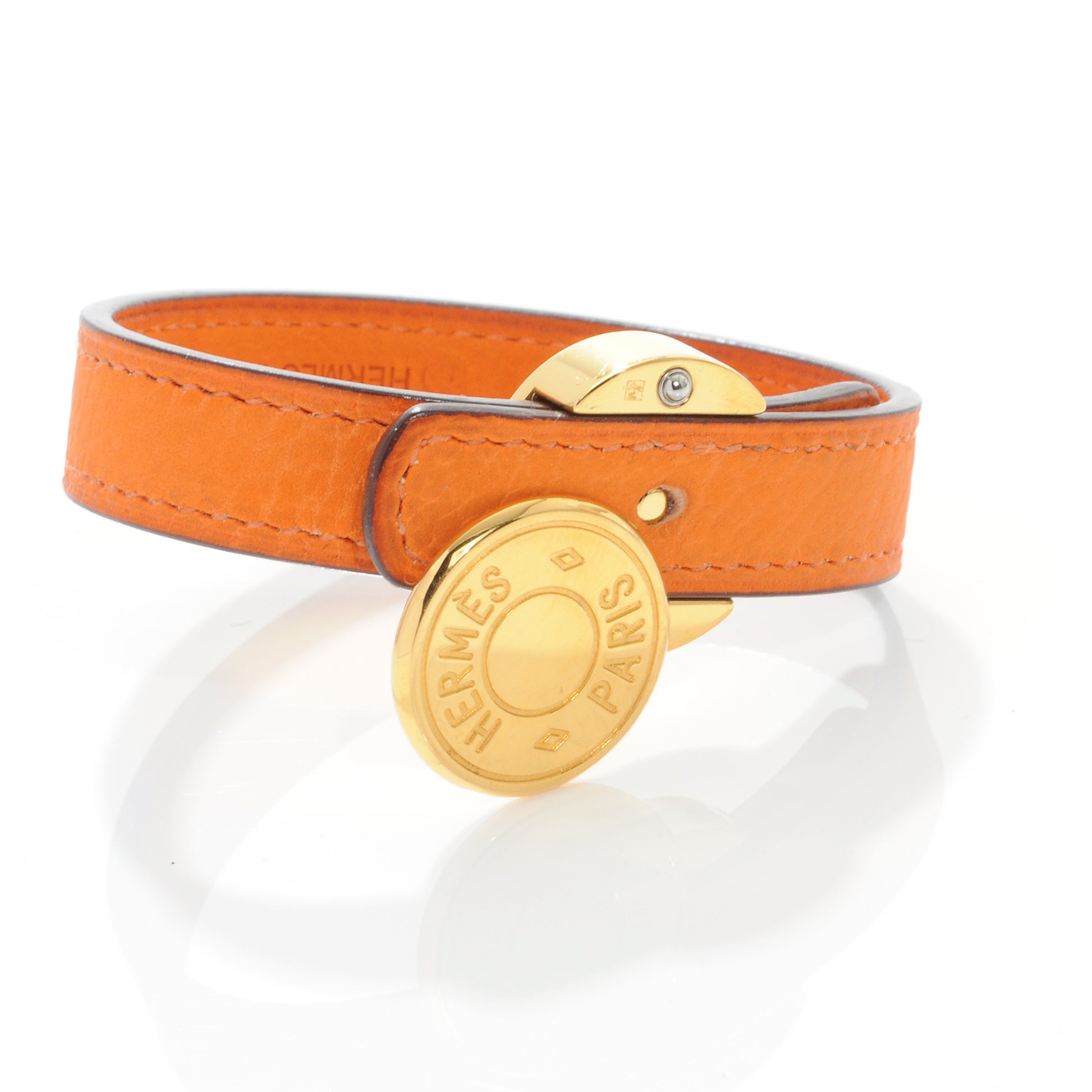 Hermes Chamonix Looping Interchangeable Bracelet Orange and Black 5 of 9