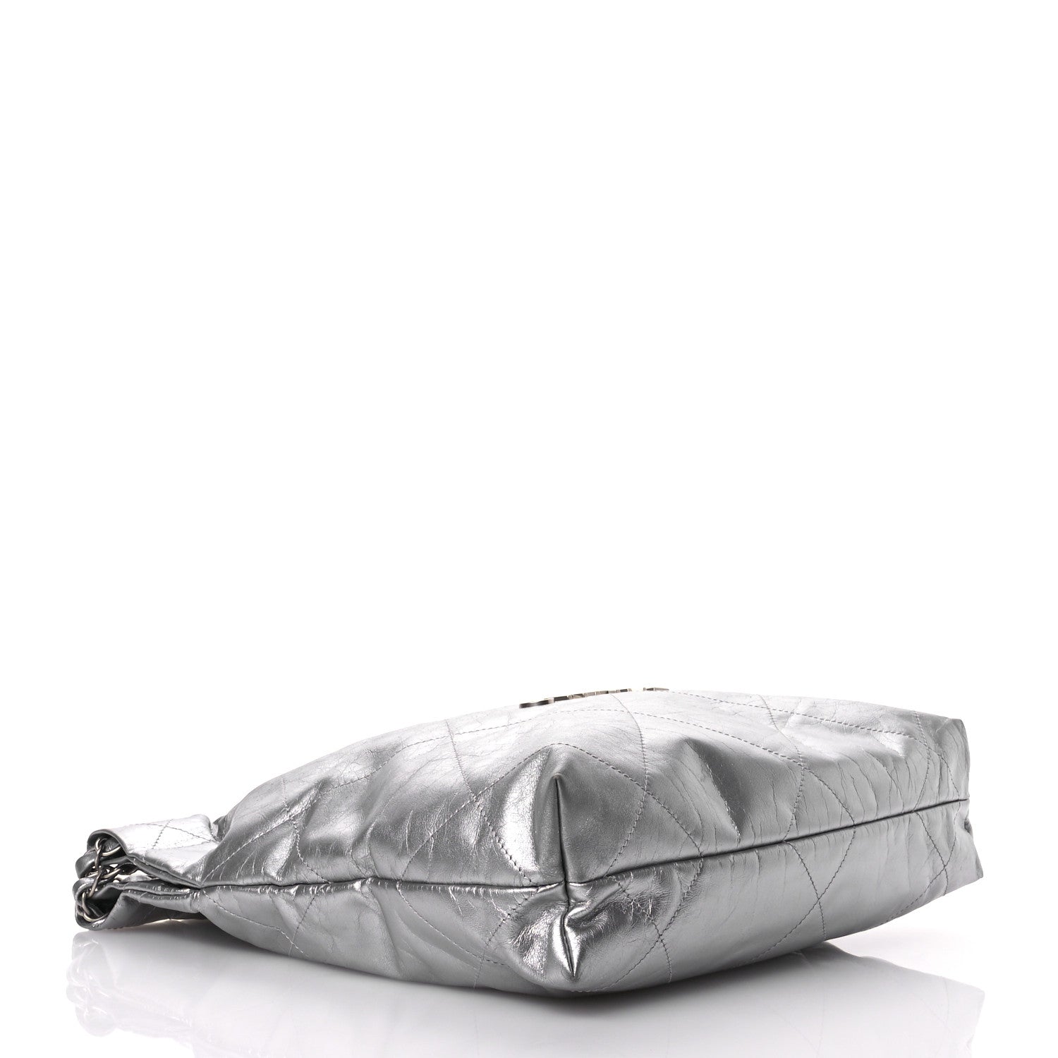 Chanel Metallic Calfskin Quilted Small Chanel 22 Silver 1645569