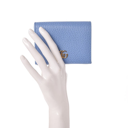 Gucci Dollar Calfskin GG Marmont Card Case Clear Sky Blue 2 of 8